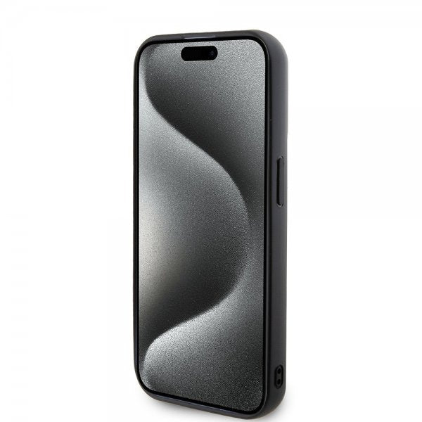 Karl Lagerfeld iPhone 15 Pro Deksel 3D Rubber Karl & Choupette Svart