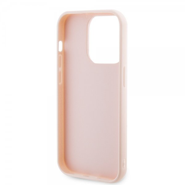 Karl Lagerfeld iPhone 15 Pro Deksel 3D Rubber Karl Rosa