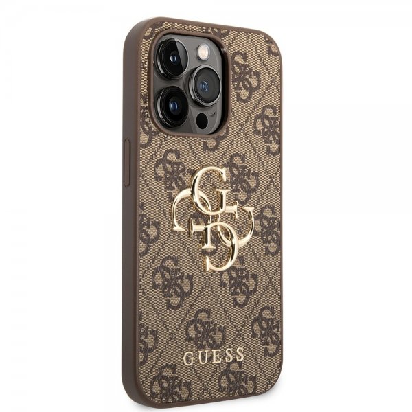 Guess iPhone 15 Pro Deksel 4G Logo Brun