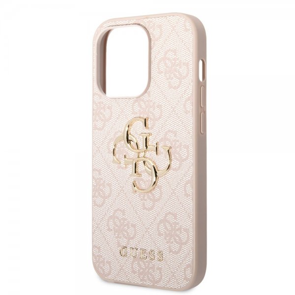 Guess iPhone 15 Pro Deksel 4G Logo Rosa
