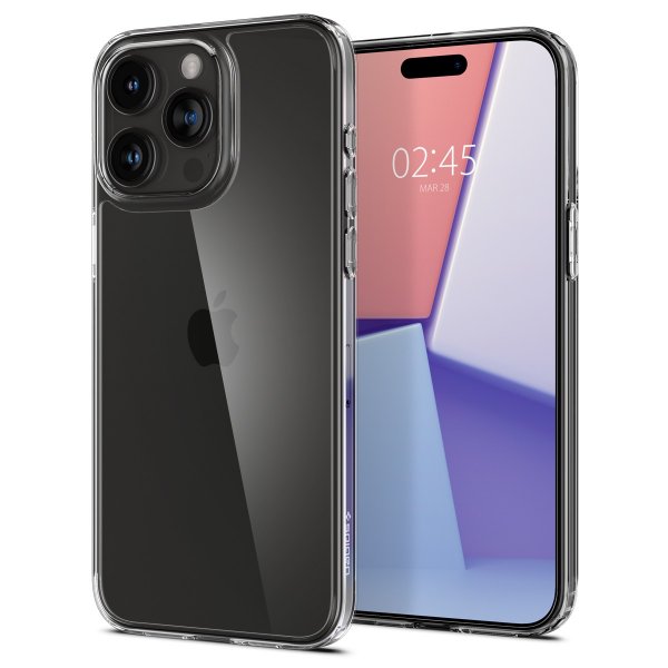 Spigen iPhone 15 Pro Deksel Air Skin Hybrid Crystal Clear