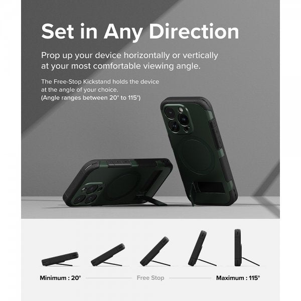 Ringke iPhone 15 Pro Deksel Alles MagSafe Dark Green