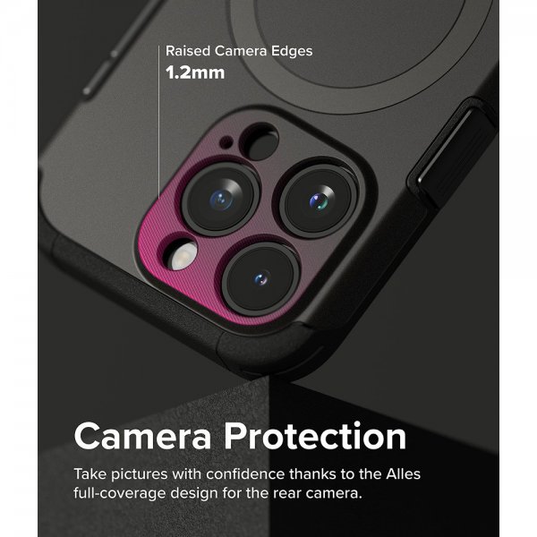 Ringke iPhone 15 Pro Deksel Alles MagSafe Gun Metal