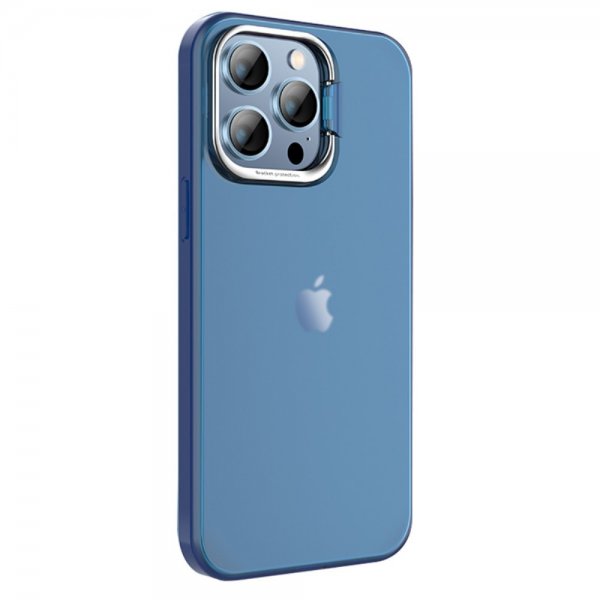 X-Level iPhone 15 Pro Deksel Camera Frame Kickstand Blå