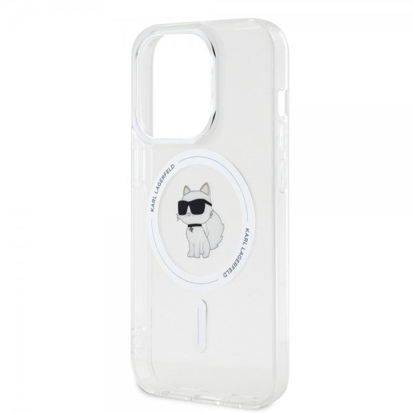 Karl Lagerfeld iPhone 15 Pro Deksel Choupette MagSafe Transparent