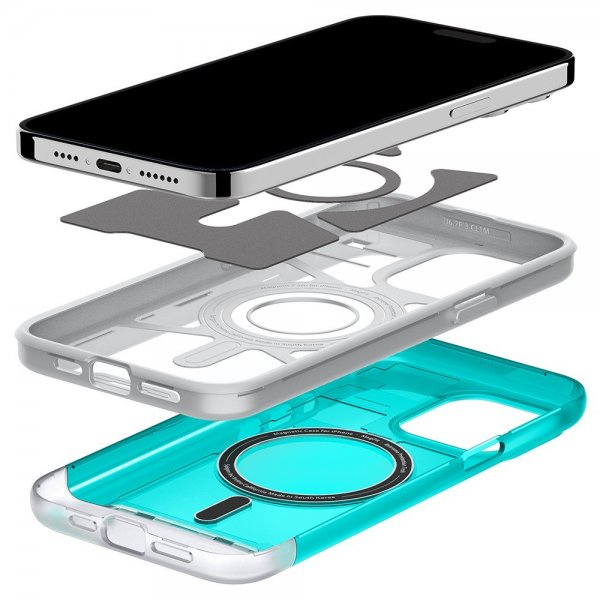 Spigen iPhone 15 Pro Deksel Classic C1 MagFit Bondi Blue