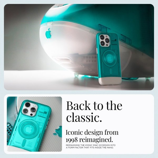 Spigen iPhone 15 Pro Deksel Classic C1 MagFit Bondi Blue