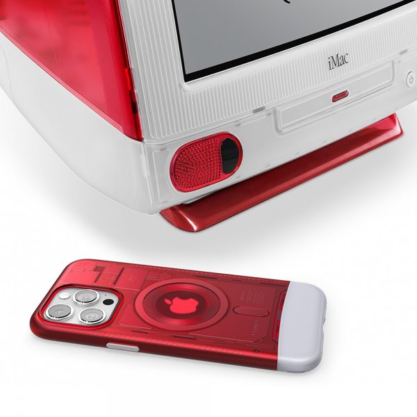 Spigen iPhone 15 Pro Deksel Classic C1 MagFit Ruby