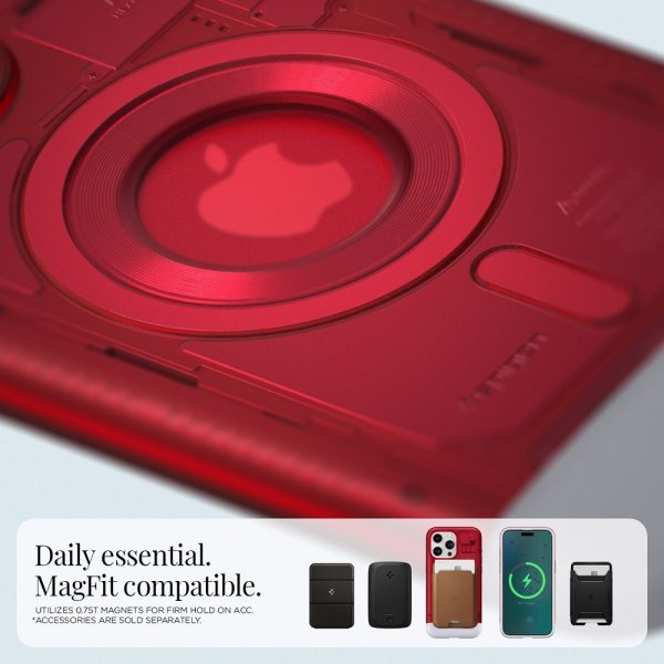 Spigen iPhone 15 Pro Deksel Classic C1 MagFit Ruby
