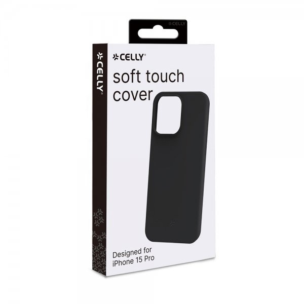 Celly iPhone 15 Pro Deksel CROMO Svart