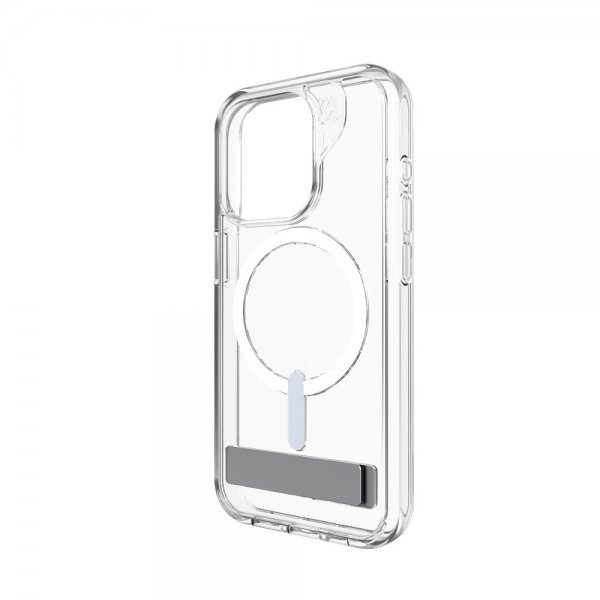 Zagg iPhone 15 Pro Deksel Crystal Palace Snap Kickstand Transparent