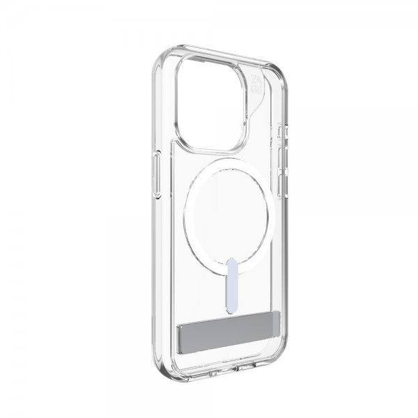 Zagg iPhone 15 Pro Deksel Crystal Palace Snap Kickstand Transparent