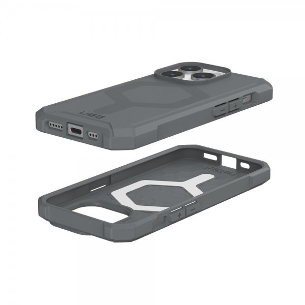 Urban Armor Gear (UAG) iPhone 15 Pro Deksel Essential Armor MagSafe Sølv