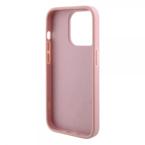Guess iPhone 15 Pro Deksel Fixed Glitter Rosa