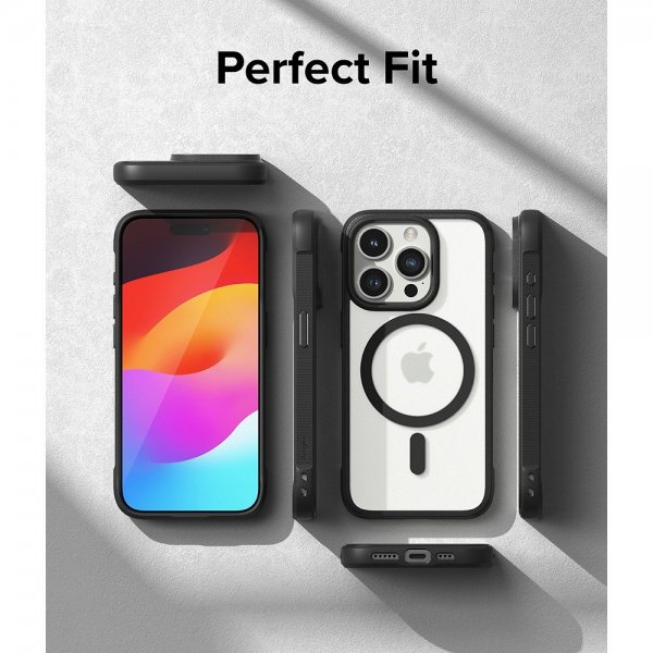 Ringke iPhone 15 Pro Deksel Fusion Bold Magnetic Matte Black