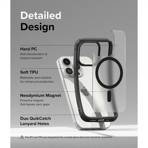 Ringke iPhone 15 Pro Deksel Fusion Bold Magnetic Matte Black