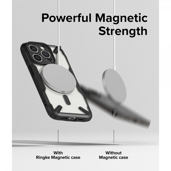 Ringke iPhone 15 Pro Deksel Fusion X Magnetic Matte Black