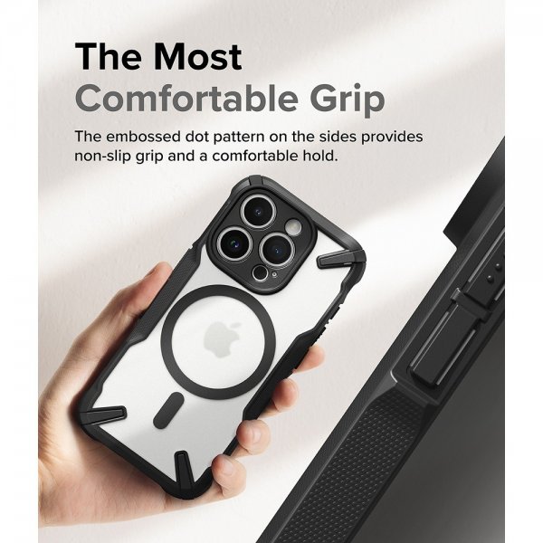 Ringke iPhone 15 Pro Deksel Fusion X Magnetic Matte Black