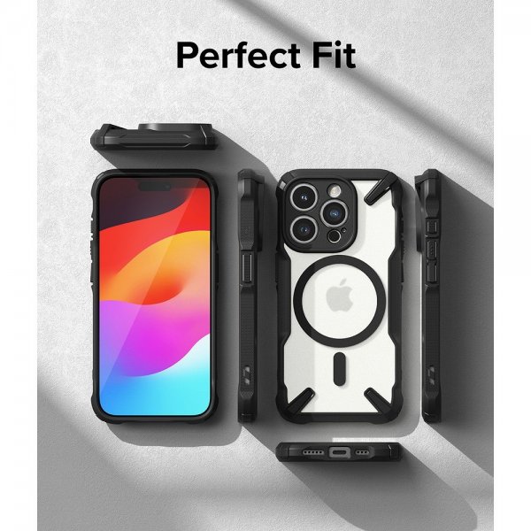Ringke iPhone 15 Pro Deksel Fusion X Magnetic Matte Black