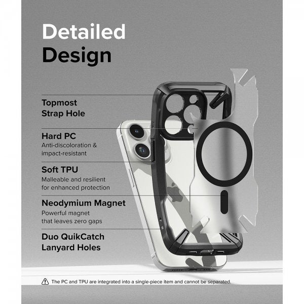 Ringke iPhone 15 Pro Deksel Fusion X Magnetic Matte Black