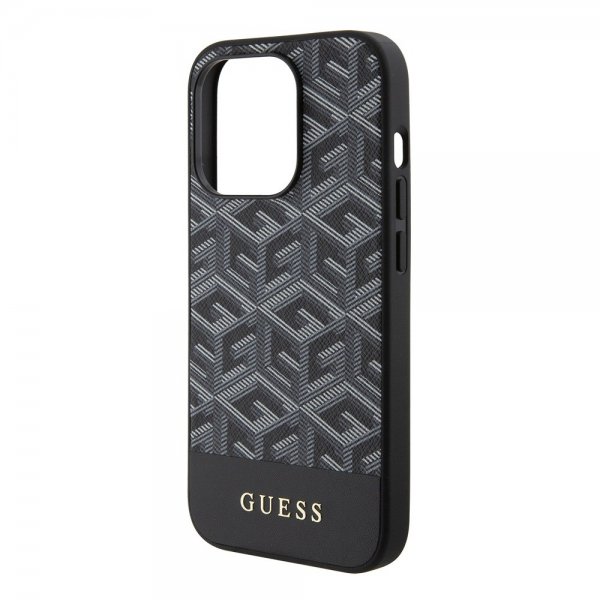 Guess iPhone 15 Pro Deksel G Cube MagSafe Svart
