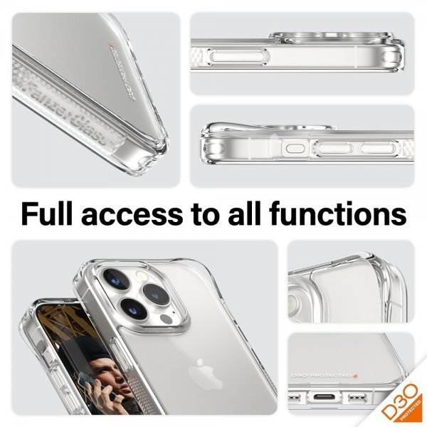 PanzerGlass iPhone 15 Pro Deksel HardCase D3O Transparent