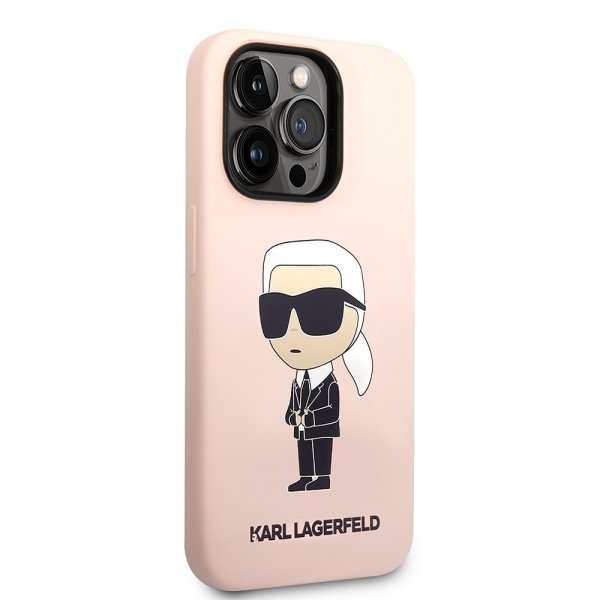 Karl Lagerfeld iPhone 15 Pro Deksel Ikonik NFT Rosa