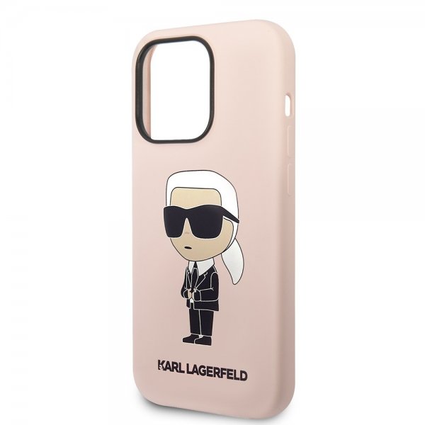 Karl Lagerfeld iPhone 15 Pro Deksel Ikonik NFT Rosa