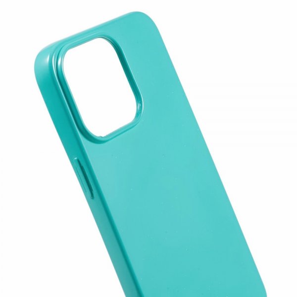 Mercury iPhone 15 Pro Deksel Jelly Glitter Cyan
