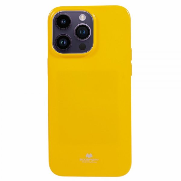 Mercury iPhone 15 Pro Deksel Jelly Glitter Gul