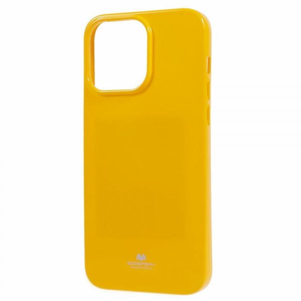 Mercury iPhone 15 Pro Deksel Jelly Glitter Gul