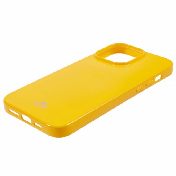 Mercury iPhone 15 Pro Deksel Jelly Glitter Gul
