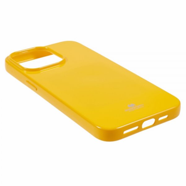 Mercury iPhone 15 Pro Deksel Jelly Glitter Gul