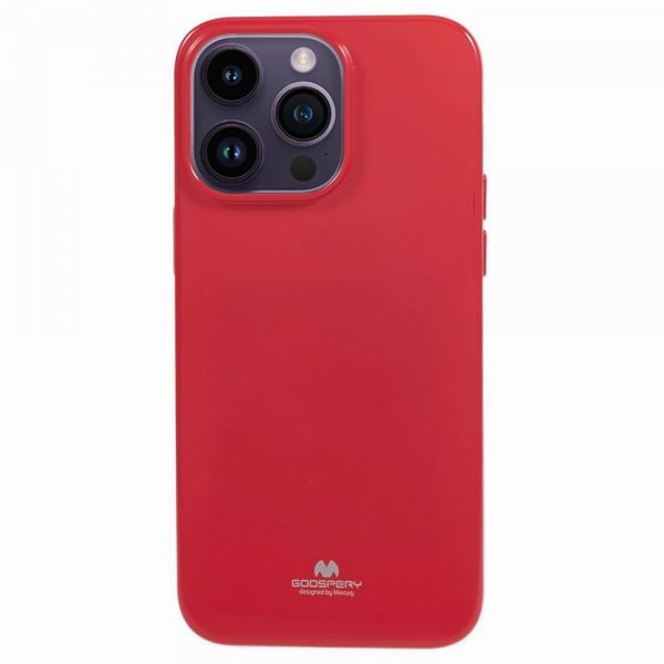 Mercury iPhone 15 Pro Deksel Jelly Glitter Magenta