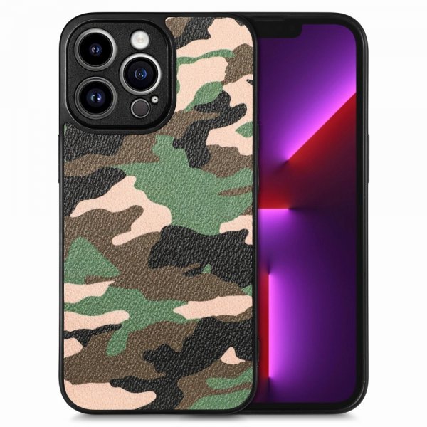 iPhone 15 Pro Deksel Kamuflasje Grønn