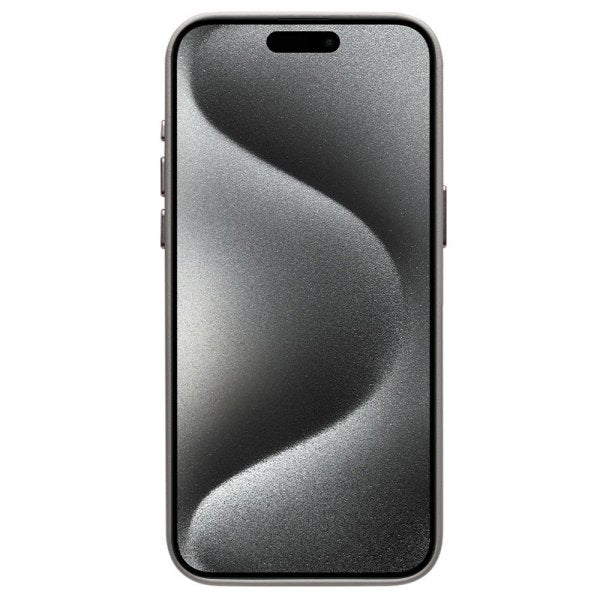 Qialino iPhone 15 Pro Deksel Kunstlæder MagSafe Grå