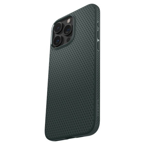 Spigen iPhone 15 Pro Deksel Liquid Air Abyss Green