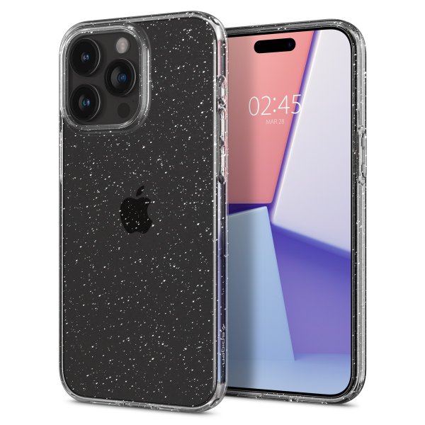 Spigen iPhone 15 Pro Deksel Liquid Crystal Glitter Crystal Quartz
