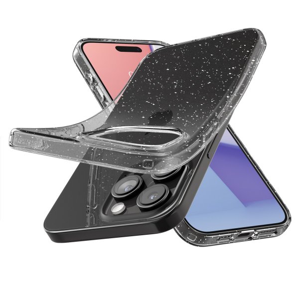 Spigen iPhone 15 Pro Deksel Liquid Crystal Glitter Crystal Quartz