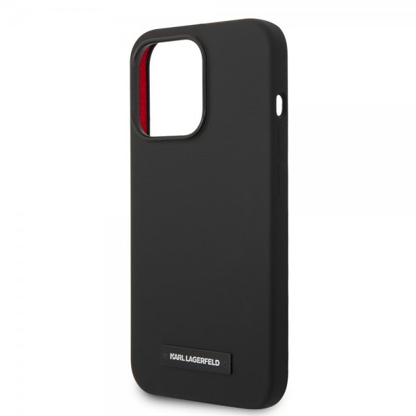Karl Lagerfeld iPhone 15 Pro Deksel Liquid Silicone MagSafe Svart