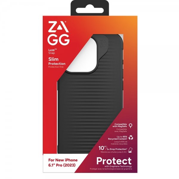 Zagg iPhone 15 Pro Deksel Luxe Snap Svart