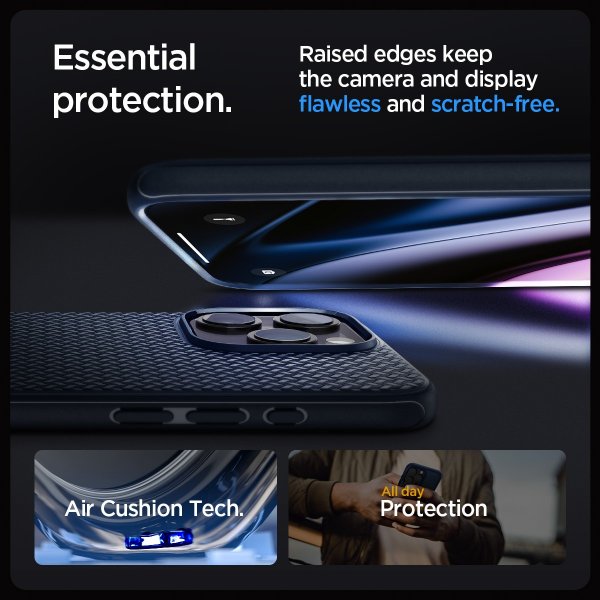 Spigen iPhone 15 Pro Deksel Mag Armor MagFit Navy Blue