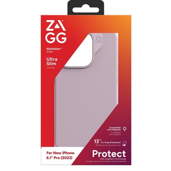 Zagg iPhone 15 Pro Deksel Manhattan Snap Lavendel