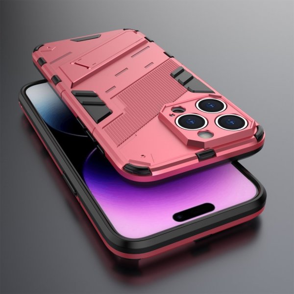 iPhone 15 Pro Deksel med Stativ Magenta