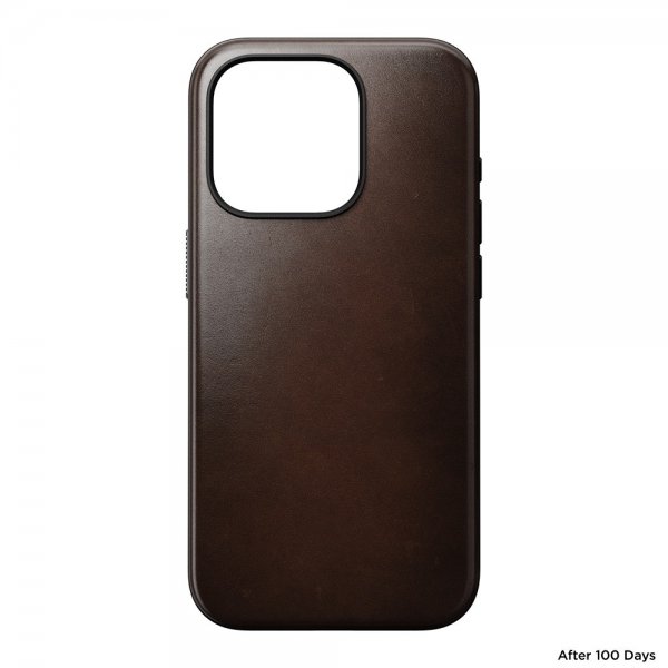 Nomad iPhone 15 Pro Deksel Modern Leather Case Horween Rustic Brown