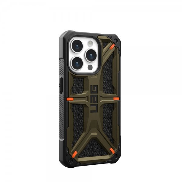Urban Armor Gear (UAG) iPhone 15 Pro Deksel Monarch Kevlar Element Green