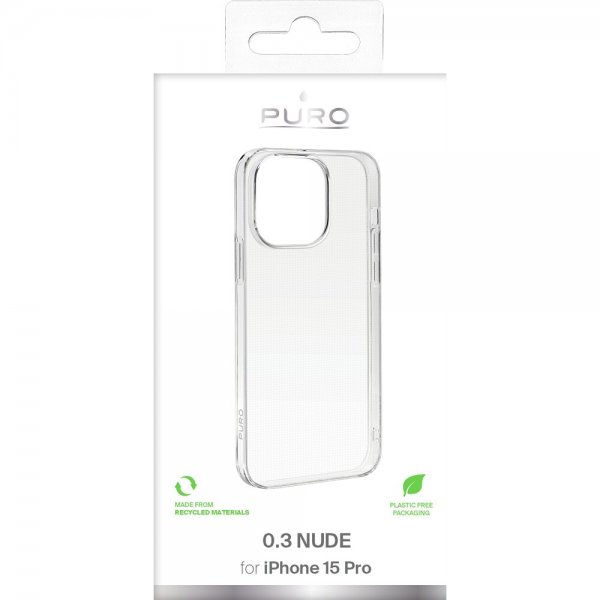 Puro iPhone 15 Pro Deksel Nude Transparent