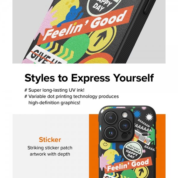 Ringke iPhone 15 Pro Deksel Onyx Design Sticker