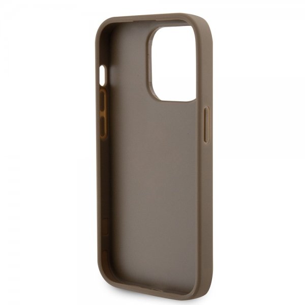 Guess iPhone 15 Pro Deksel Perforated Glitter Brun