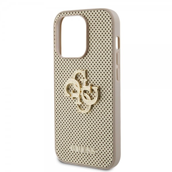 Guess iPhone 15 Pro Deksel Perforated Glitter Gull